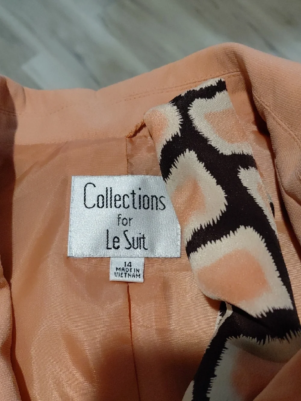 Le Suit Peach Pink Tailored Blazer Jacket - Picture 2 of 6